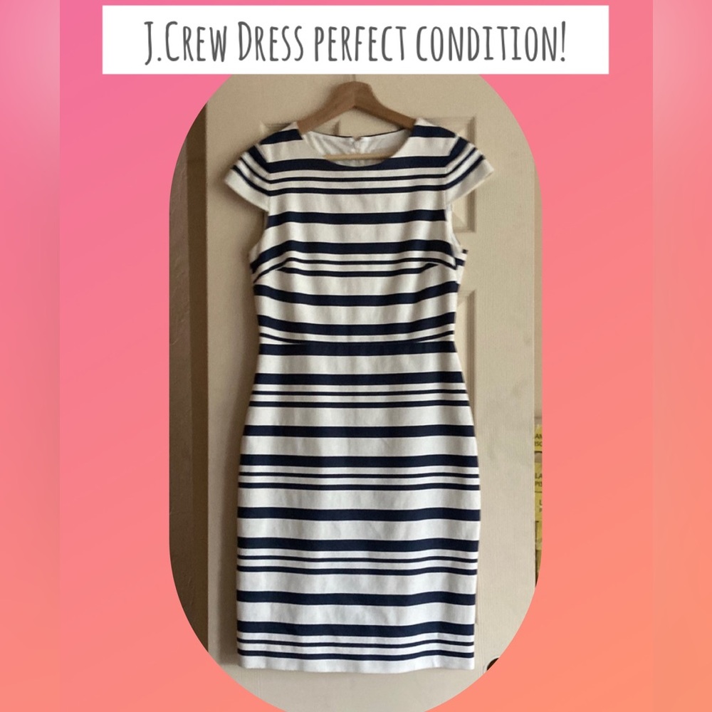 J.Crew navy and white dress size 4worn once!